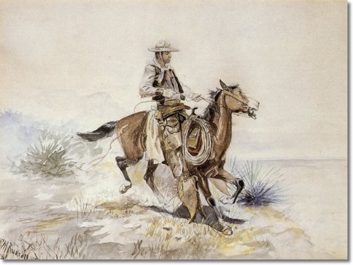 Reining In - Charles Marion Russell Paintings